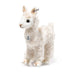 Steiff Cosy Alpaca soft plush toy with fluffy cream fur, gentle expression and Button in Ear sitting upright