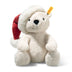 Steiff Cosy Christmas Rico Polar Bear 25 cm collectible Christmas plush toy wearing a red Santa hat.