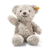 Steiff Honey Teddy Bear 28cm in grey plush with button-in-ear and classic friendly face