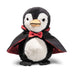 Steiff Nibble 15cm vampire penguin plush with removable black cape and hood