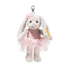Steiff Pendant Hoppie Ballet Bunny 12cm pink plush keychain with ballet slippers, skirt, and button-in-ear