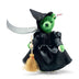 Steiff Wicked Witch of the West Teddy Bear in emerald green mohair with black gown and broomstick
