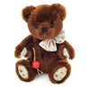 Teddy Bear Vincent by Teddy Hermann – handcrafted chocolate-brown mohair collectible with floral accents and red Hermann seal
