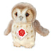 Teddy Hermann 20cm plush owl soft toy with fluffy fur and cute face, perfect cuddly companion for children