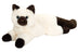 Teddy Hermann Burmese cat plush toy lying down