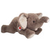 Large ultra soft lying elephant plush toy by Teddy Hermann, made from grey plush fabric with floppy ears and a cuddly pose.
