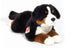Teddy Hermann lying Bernese Mountain Dog plush toy with realistic markings