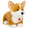 Teddy Hermann plush corgi soft toy with lifelike details and fluffy tan and white fur