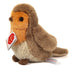 Teddy Hermann 15 cm robin plush toy with soft brown and orange fur, sitting upright