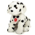Teddy Hermann sitting Dalmatian plush toy with black and white spots and brown eyes