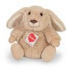 Small beige Teddy Hermann bunny with soft plush fur and long floppy ears sitting upright