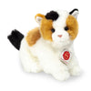 Teddy Hermann Soft Fluffy Calico Cat plush toy with tri-coloured silky fur, cuddly body, and sweet expression.