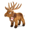 Teddy Hermann standing deer soft toy, 30cm woodland animal plush with a gentle, lifelike appearance