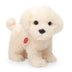 Teddy Hermann white Maltese plush dog standing with fluffy white fur and sweet expression