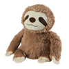 Warmies Sloth heat pack plush in grey and beige with cuddly arms and soft fur