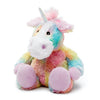 Warmies Rainbow Unicorn heat pack plush in multicoloured pastel with soft plush