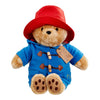 Classic Paddington Bear soft toy in blue duffle coat and red hat